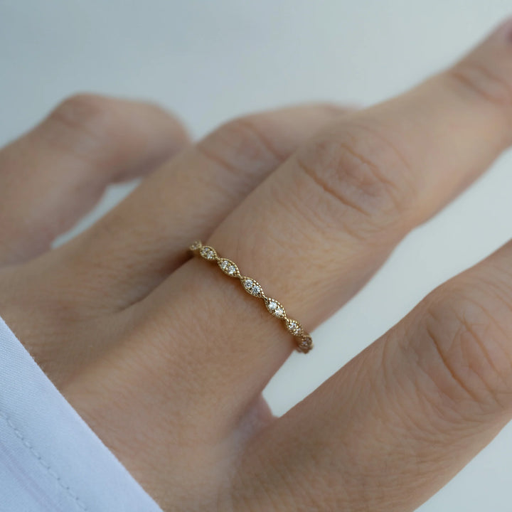 Milgrain Marquise Eternity Ring