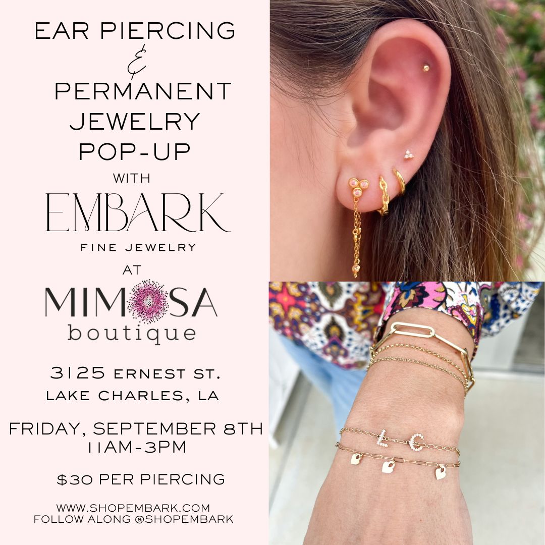 Mimosa Piercing + Permanent Jewelry Pop-up- Friday, Sept 8th