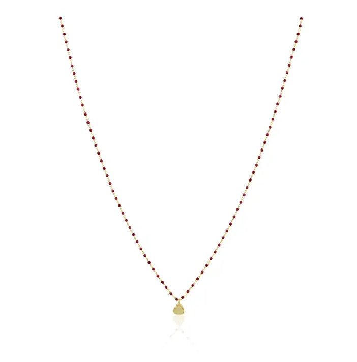 Mini Beaded Heart Necklace