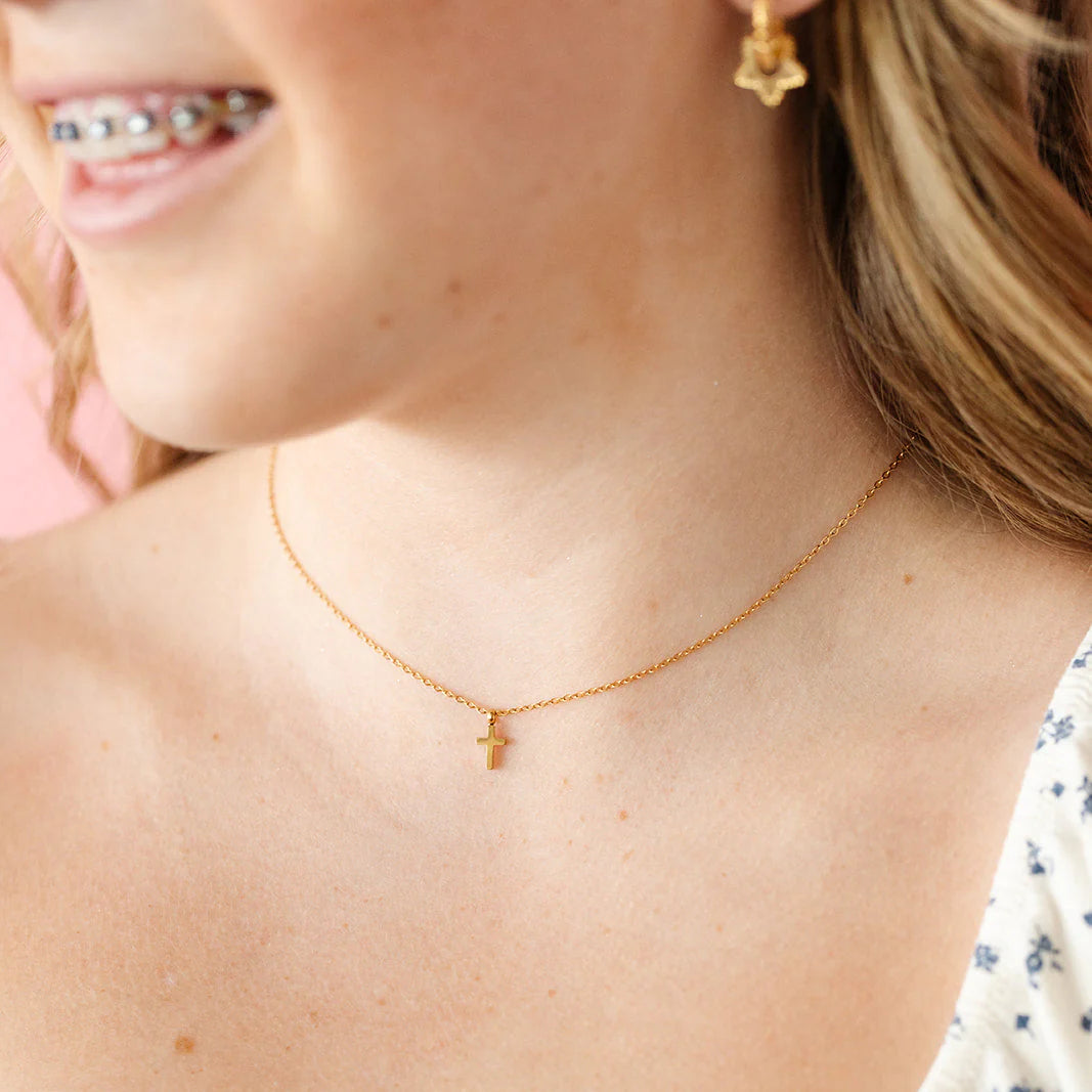 Mini Cross Pendant Necklace-Embark Fine Jewelry