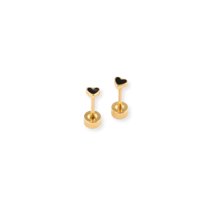 Mini Enamel Heart Studs-Embark Fine Jewelry