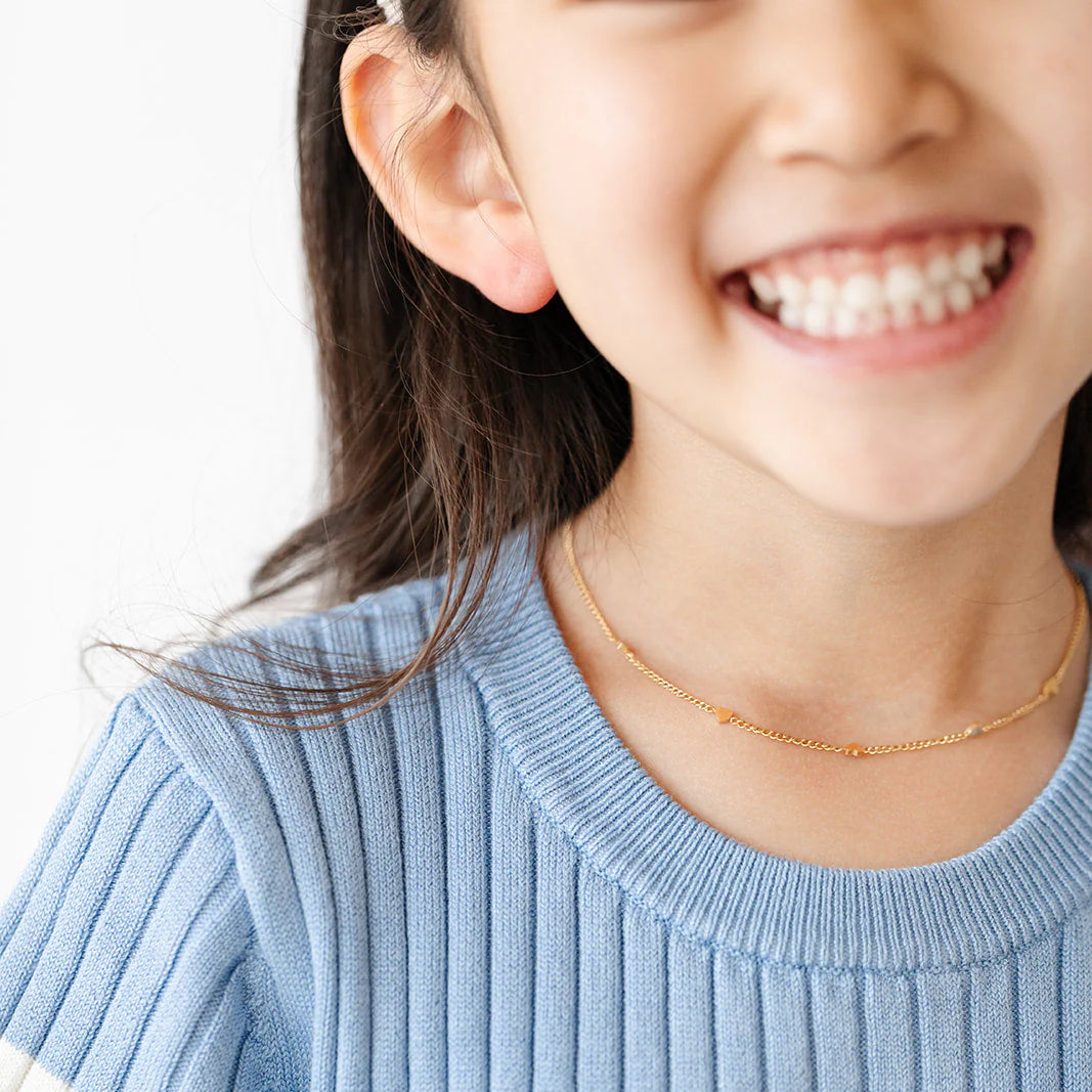 Mini Heart Station Necklace-Embark Fine Jewelry