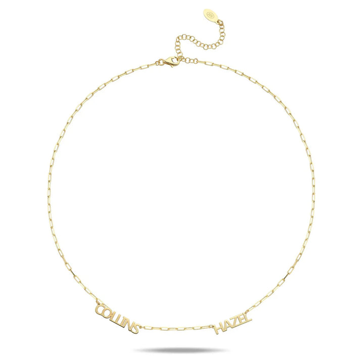 Mini Paperclip Bold Name Necklace