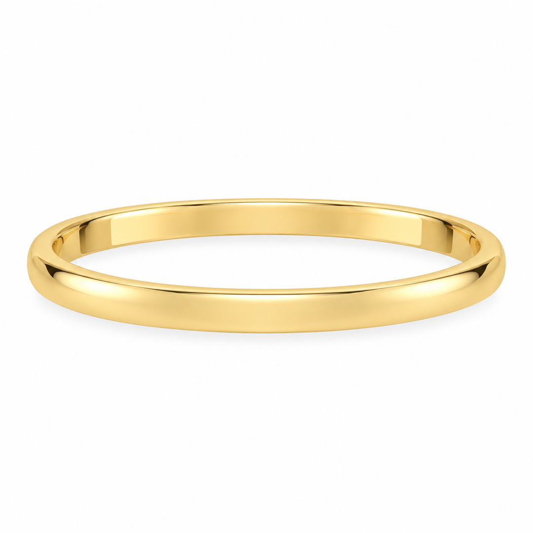 14K Half Round Band