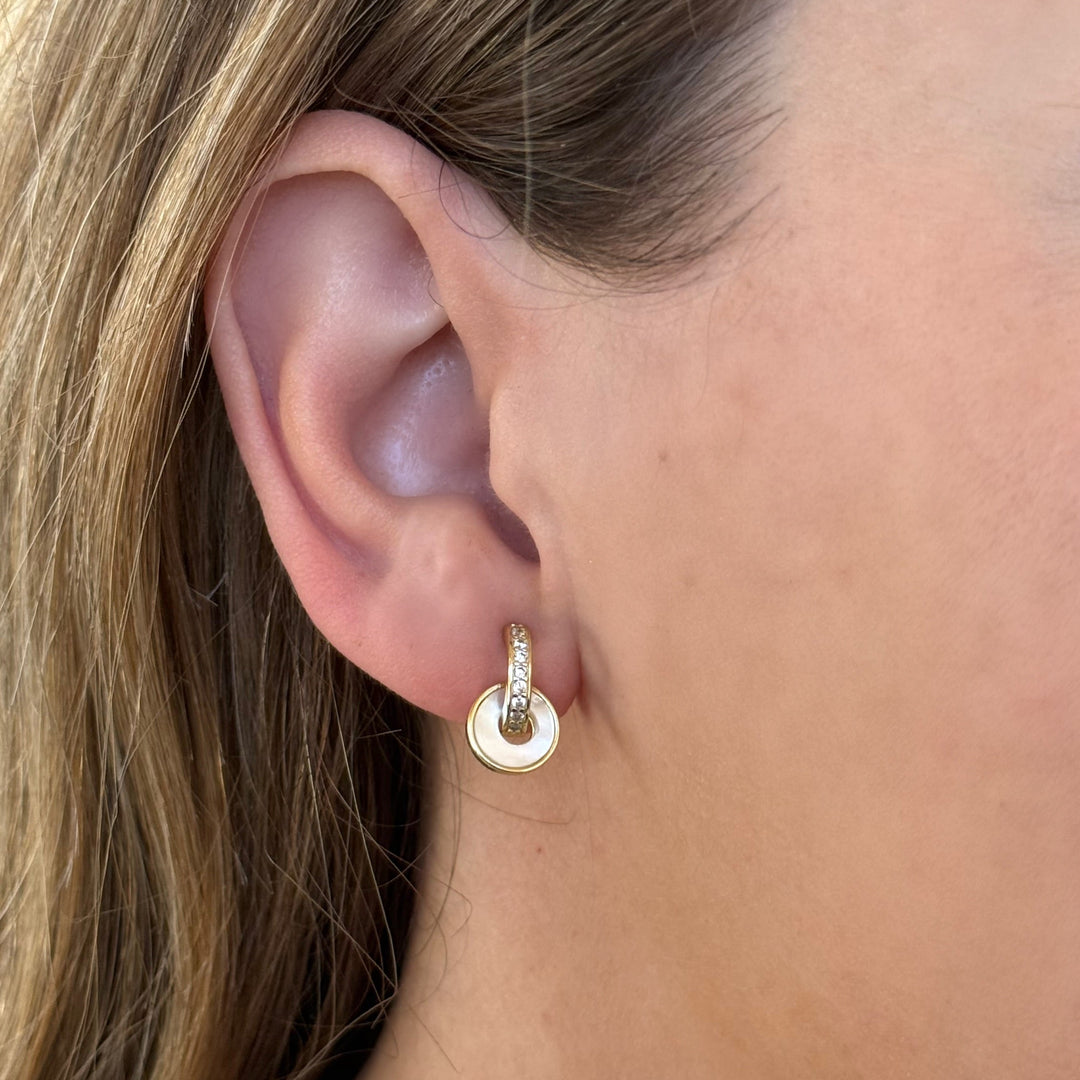 Mother of Pearl Loop Earrings
