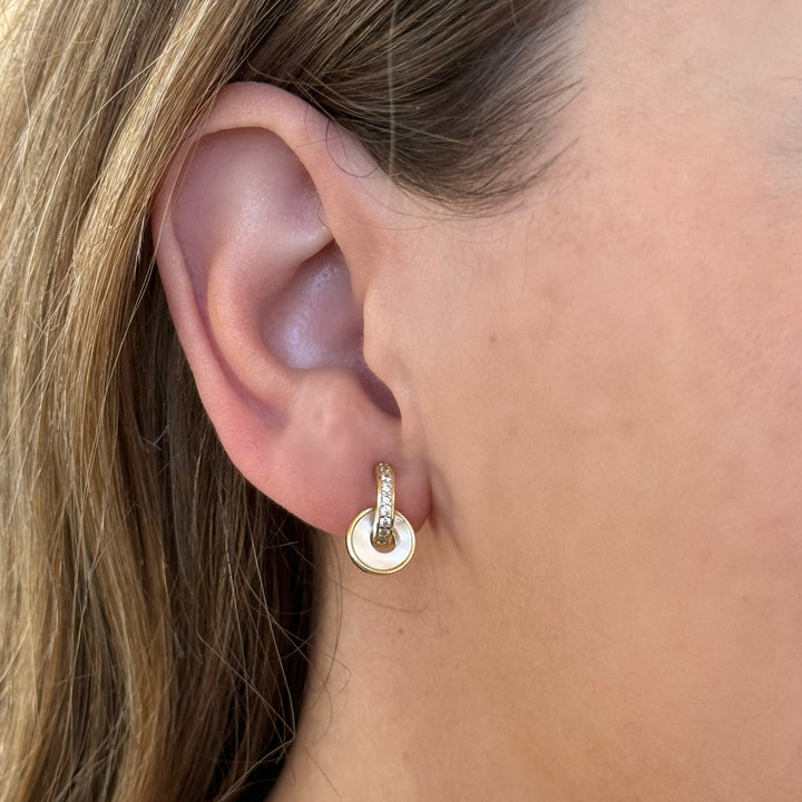 Mother of Pearl Loop Earrings