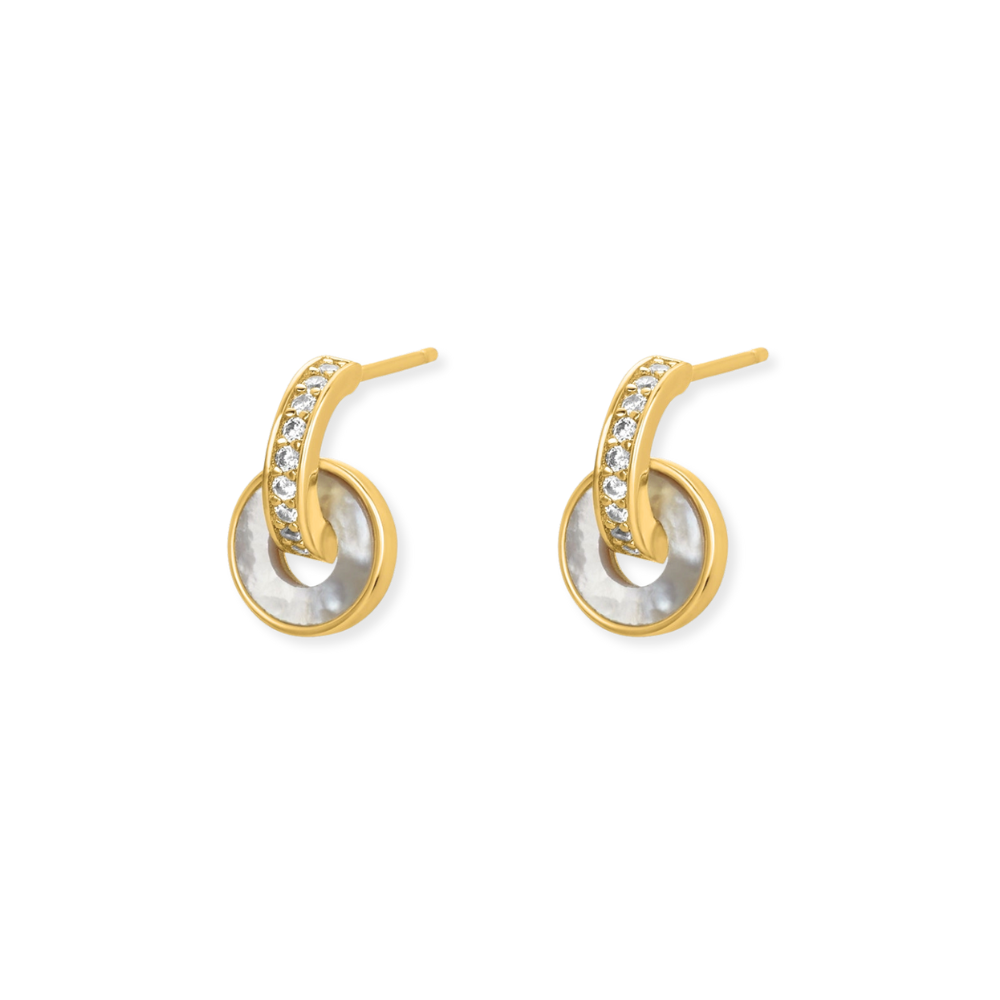 Mother of Pearl Loop Earrings