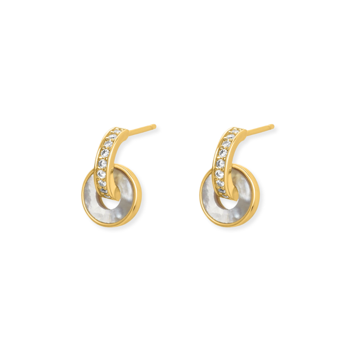 Mother of Pearl Loop Earrings