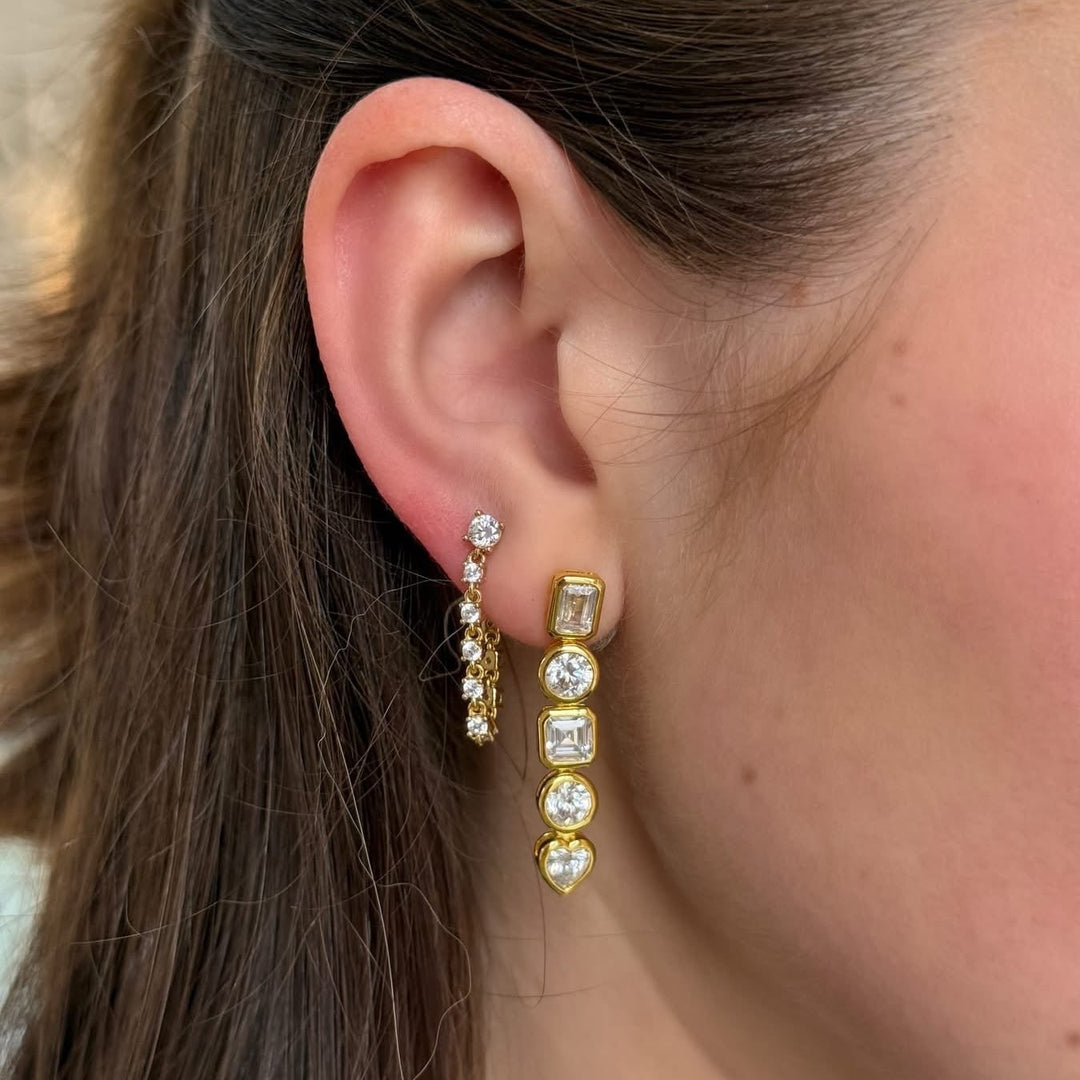 Tennis Chain Link Earrings