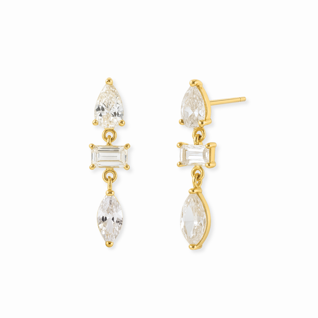 Multi-Shape Dangle Earrings