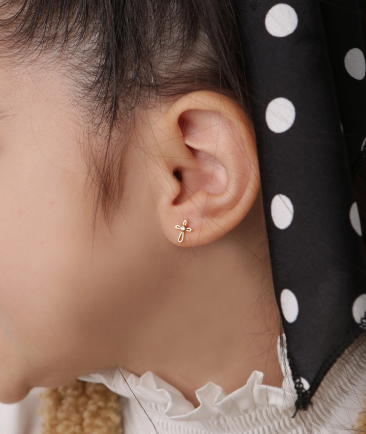 Open Infinity Cross Studs