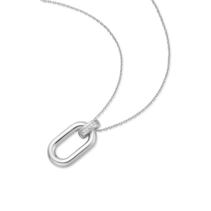 Oval Hoop Pendant Necklace