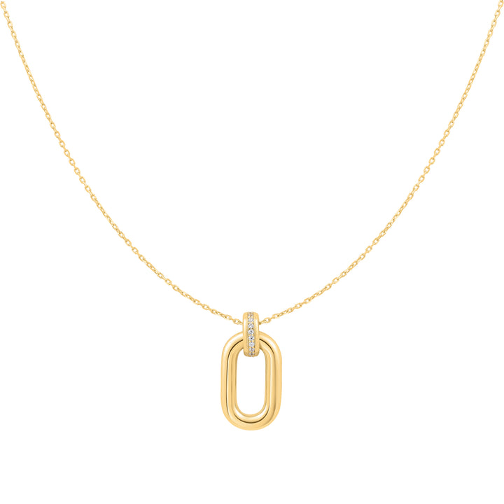 Oval Hoop Pendant Necklace