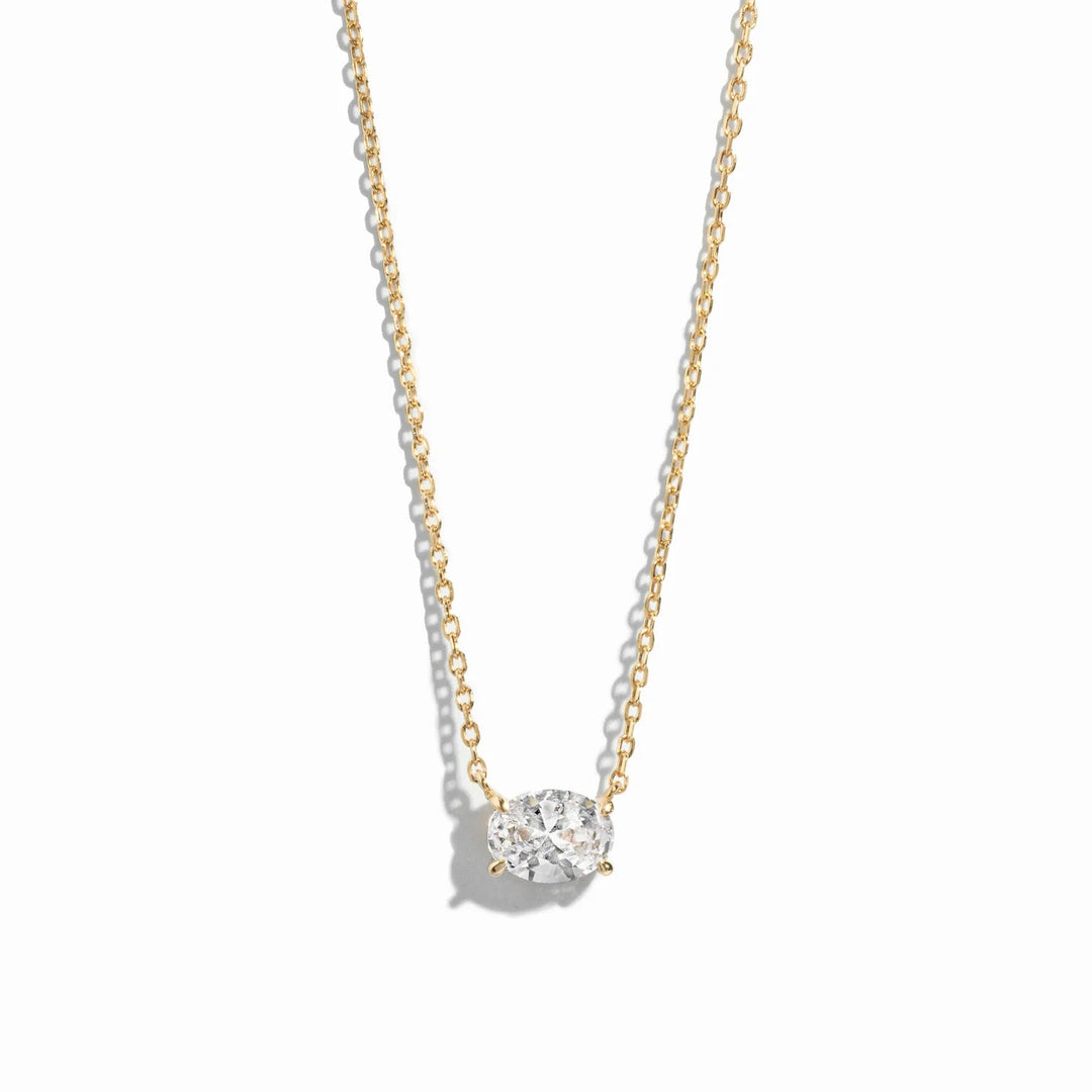 Oval Solitaire Necklace