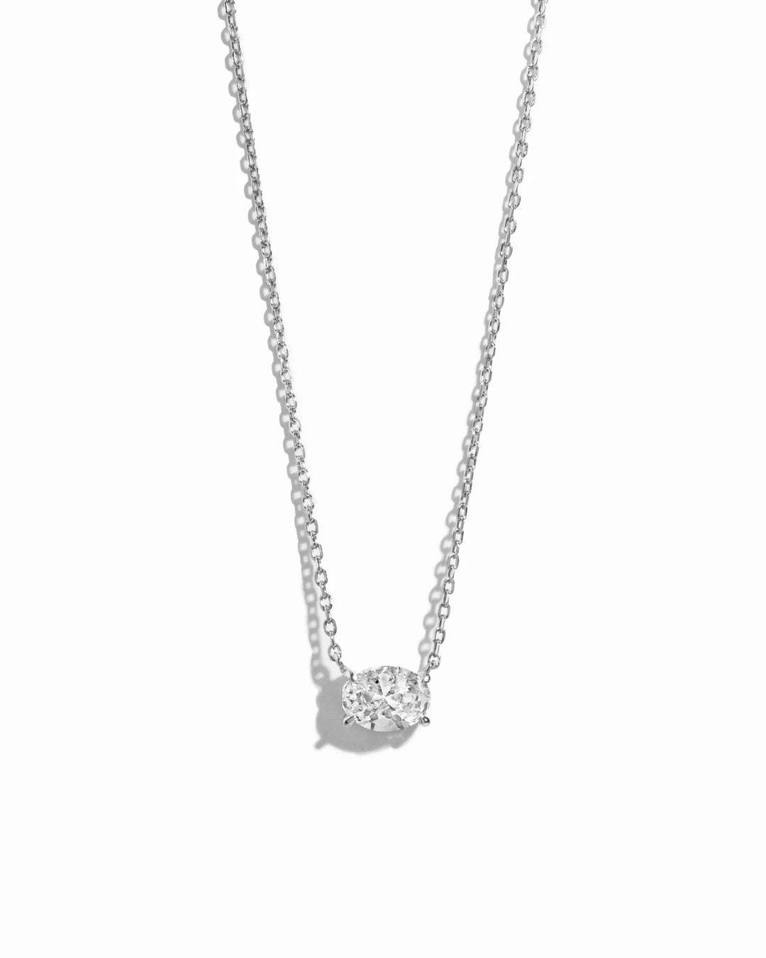 Oval Solitaire Necklace