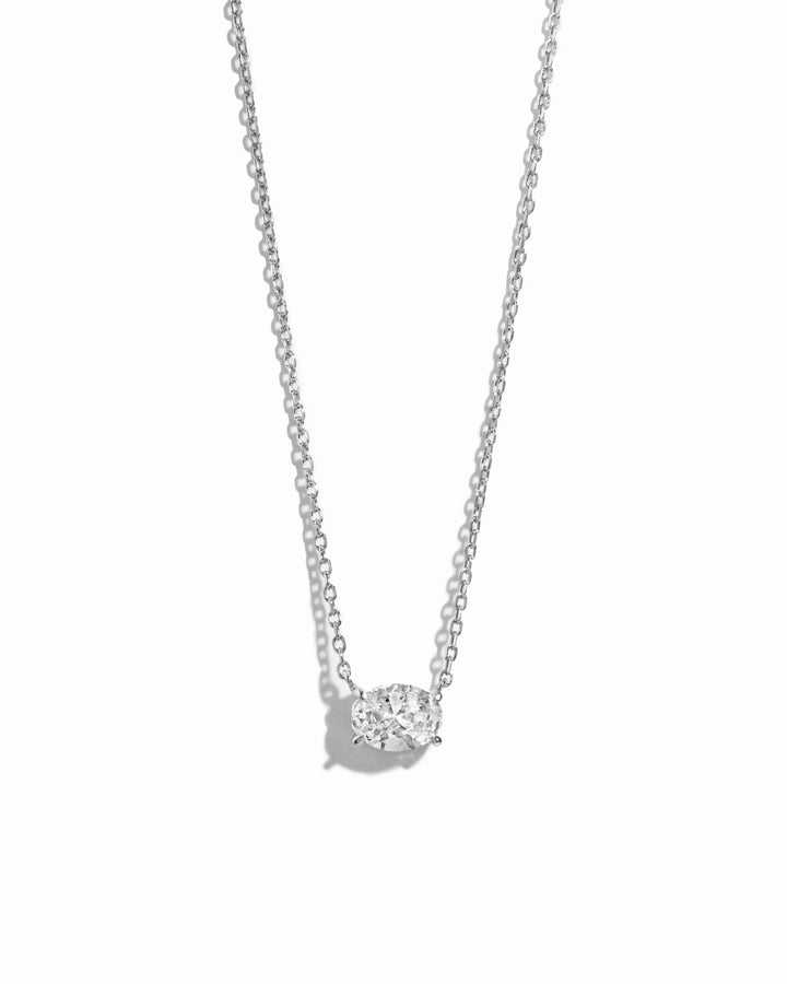 Oval Solitaire Necklace