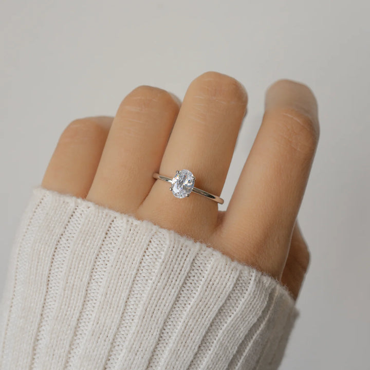 Oval Solitaire Travel Ring
