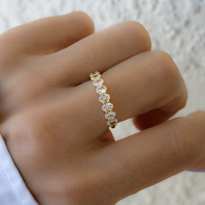 Oval Studded Ring-Embark Fine Jewelry