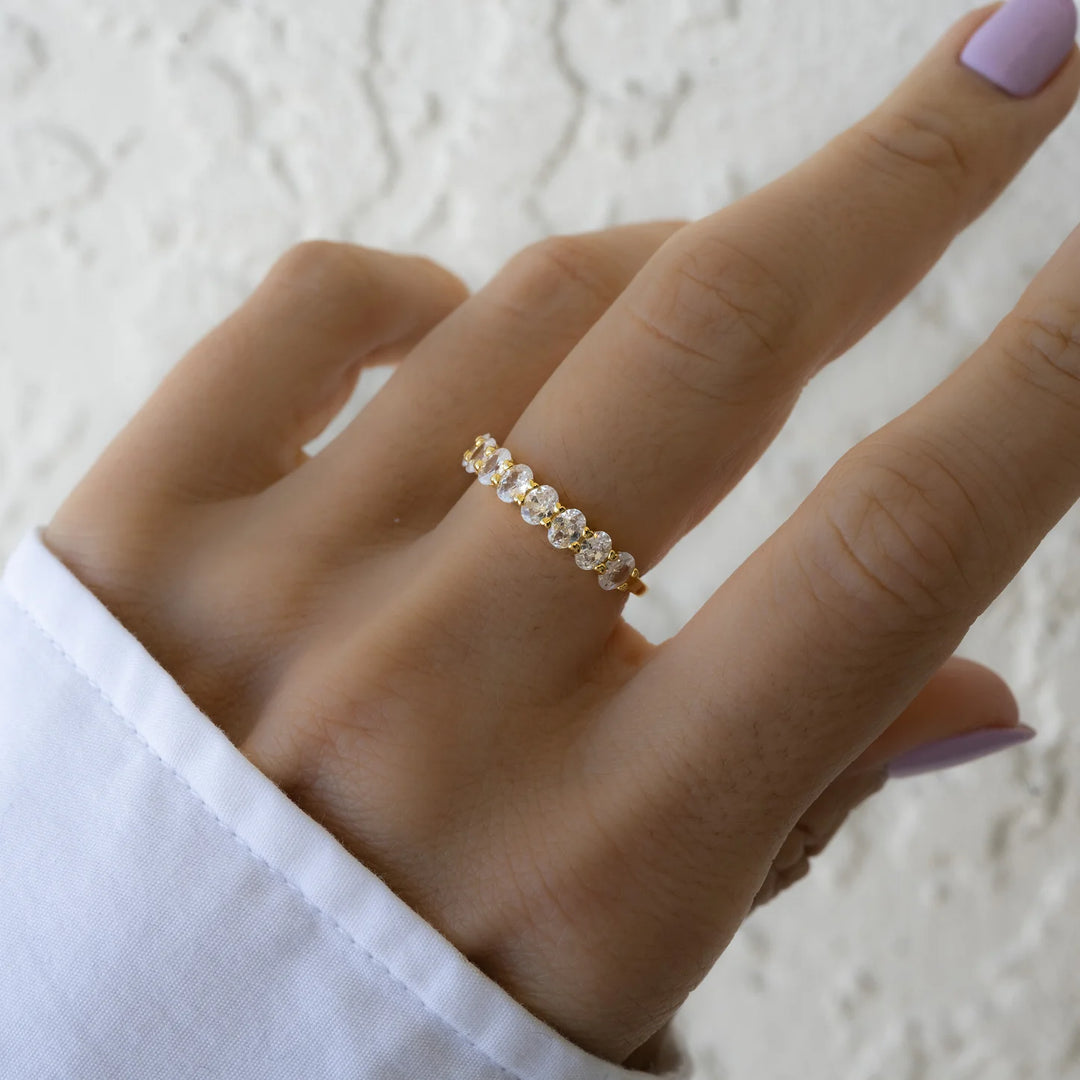 Oval Studded Ring-Embark Fine Jewelry