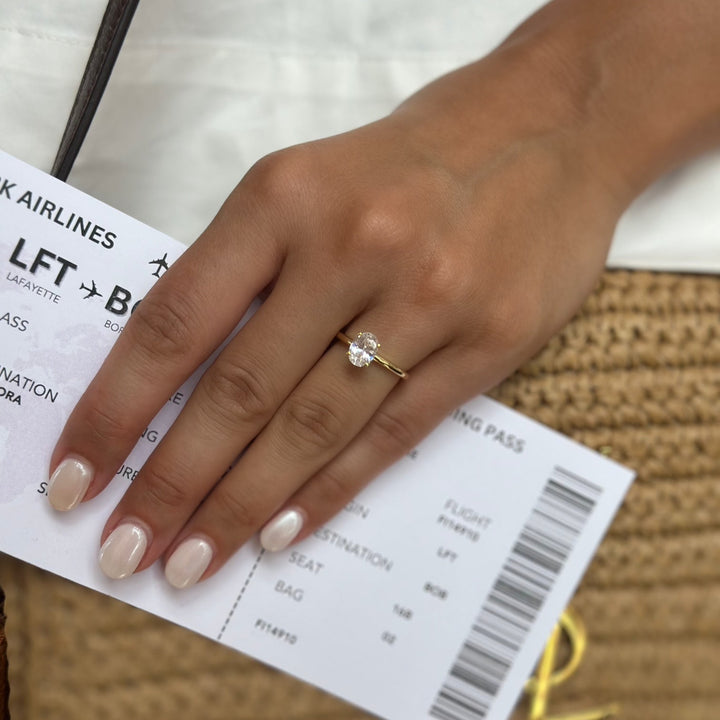 Oval Solitaire Travel Ring