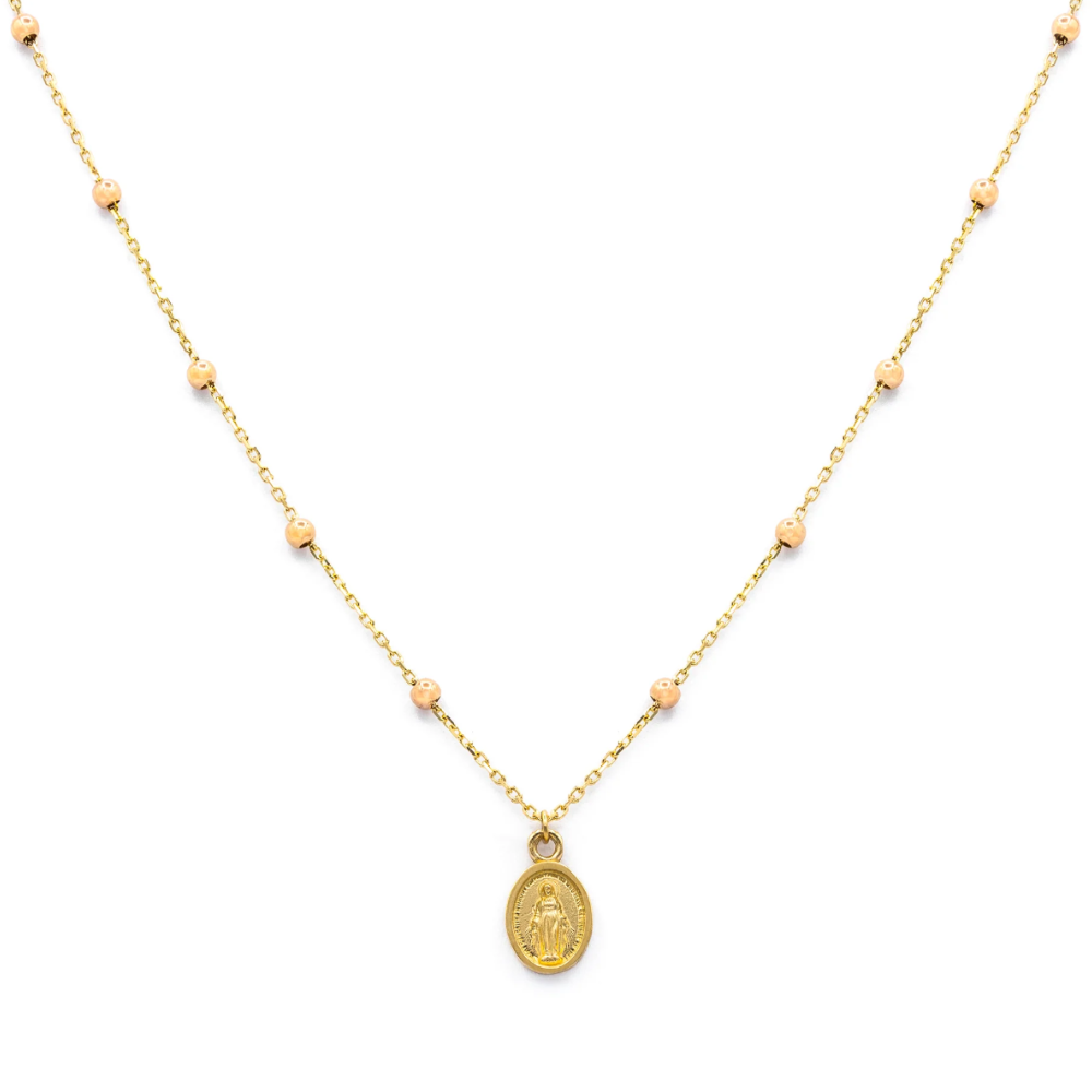 14K Beaded Miraculous Necklace