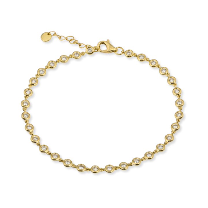 14K 5/8 CTW Natural Diamond Bezel Bracelet