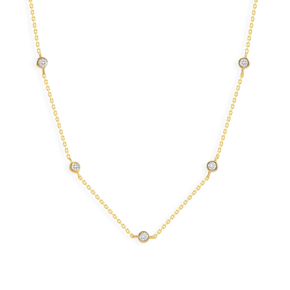 Bezel Station Necklace