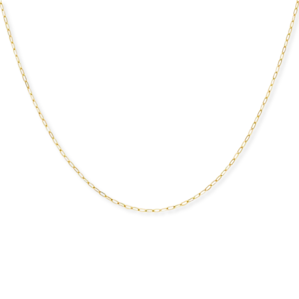 14K 2mm Paperclip Chain