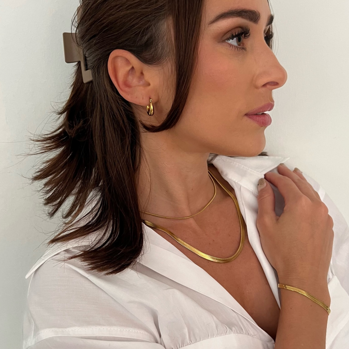 Paola Herringbone Chain Necklace