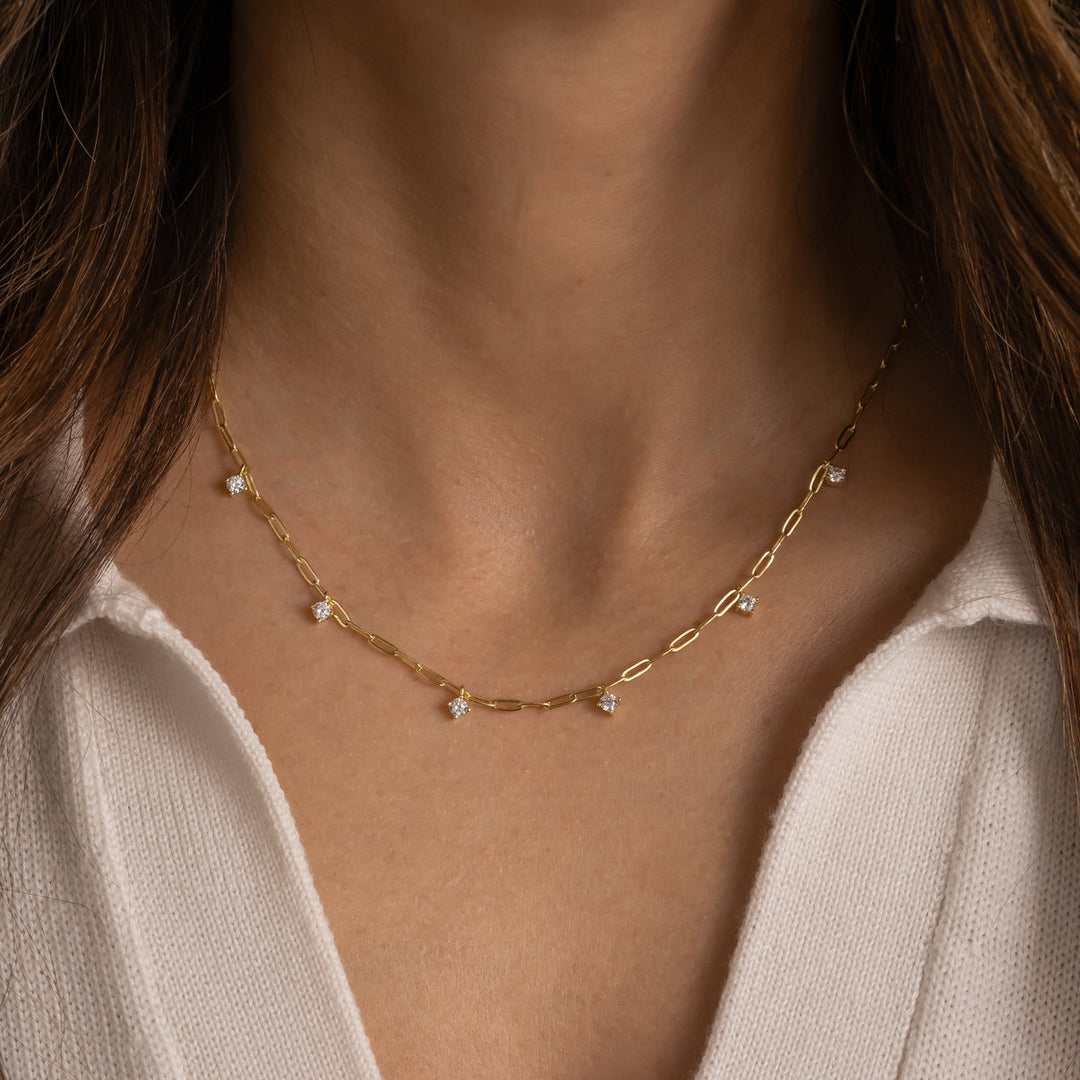 Paperclip Charm Necklace