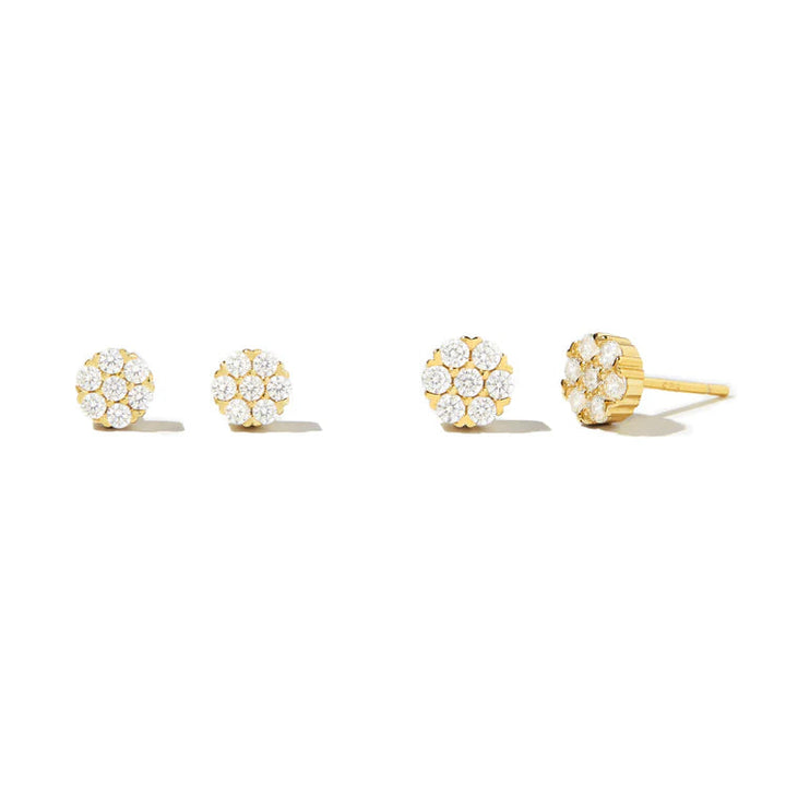 Pave Cluster Stud