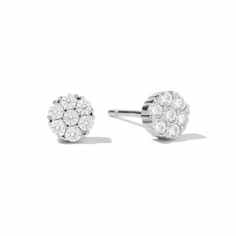 Pave Cluster Stud