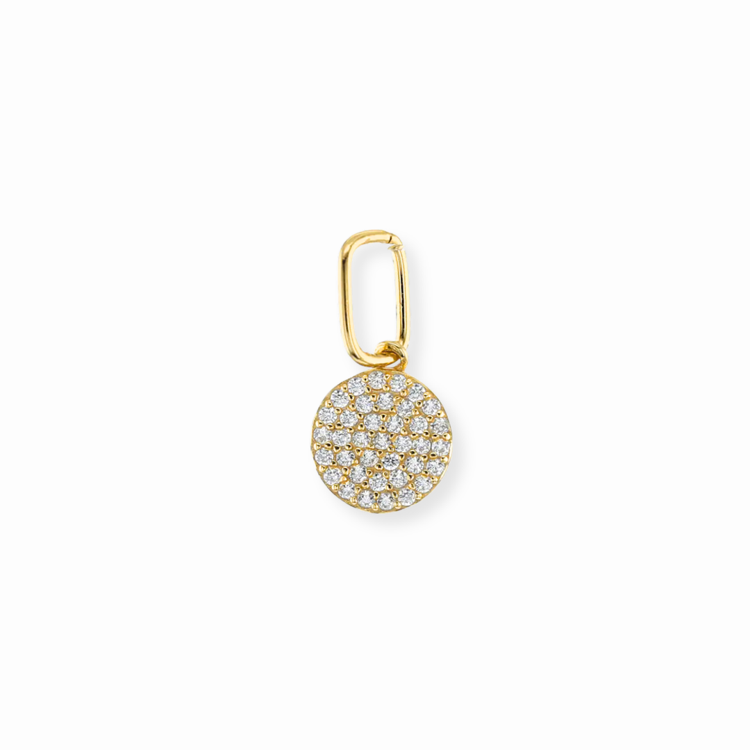 Pave Disc Charm