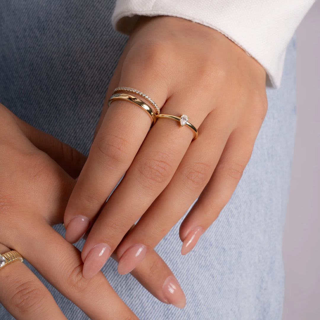 Pave Double Band Ring