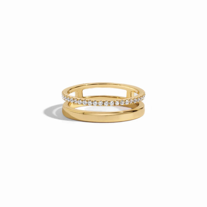 Pave Double Band Ring