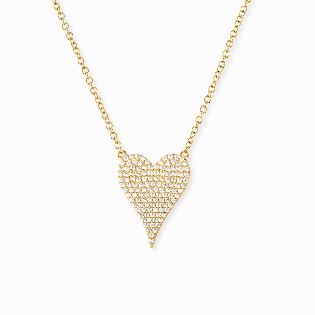 Pave Heart Necklace