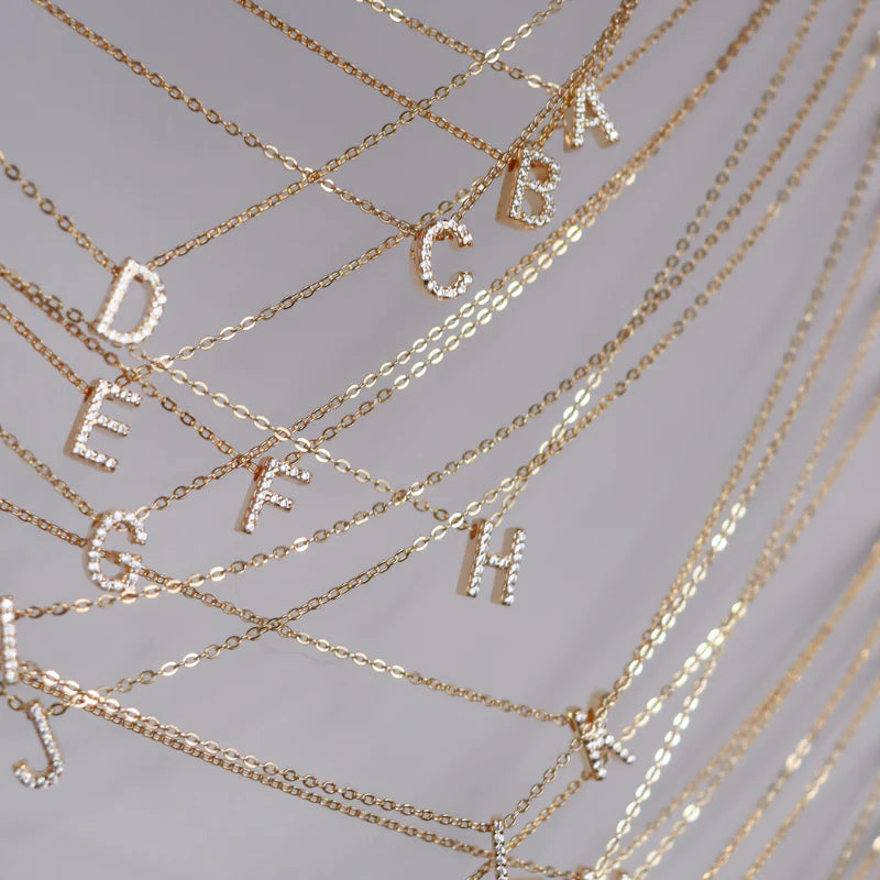 Pave Initial Necklace-Embark Fine Jewelry