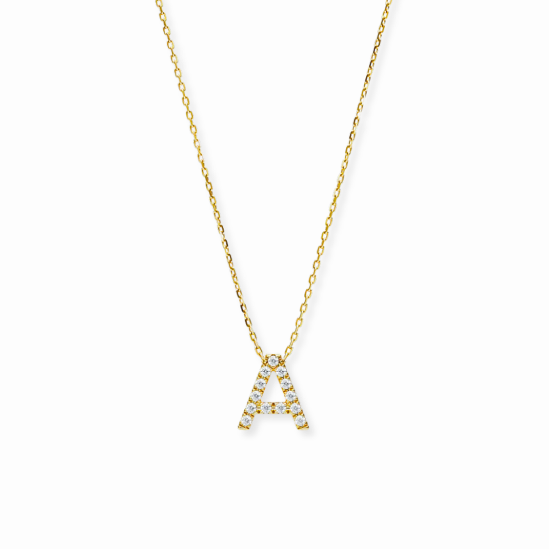 Pave Initial Necklace