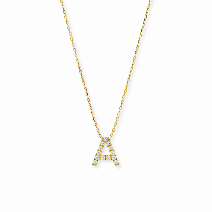 Pave Initial Necklace