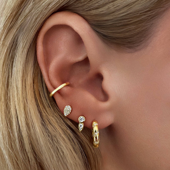Pave Pear Stud-Embark Fine Jewelry