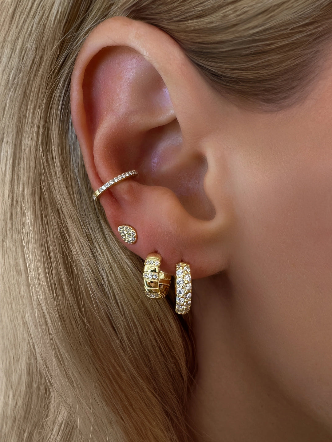 Pave Pear Stud-Embark Fine Jewelry
