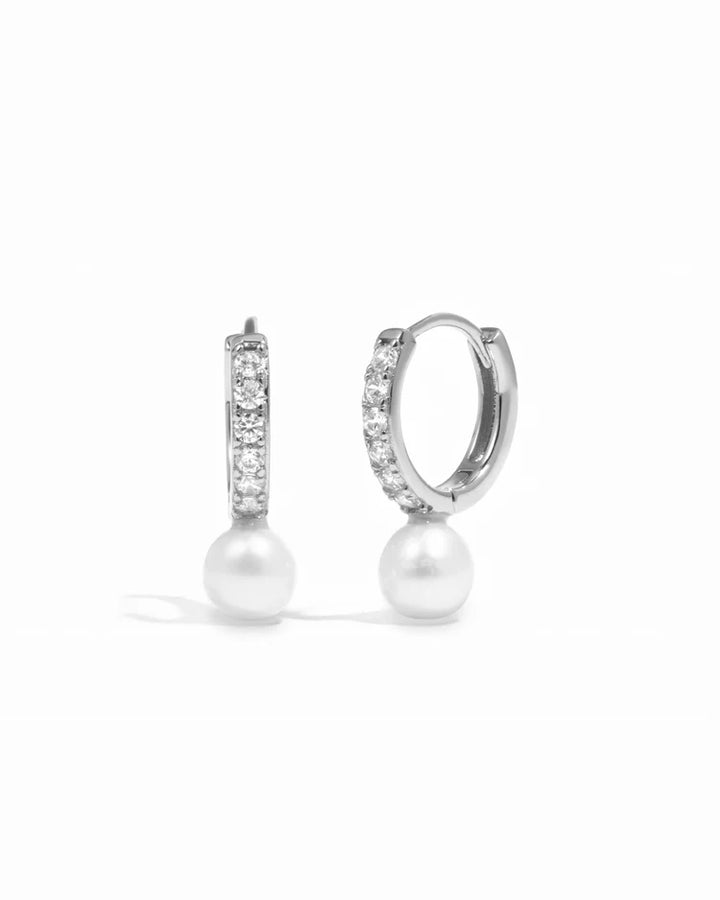 Pave Pearl Huggies