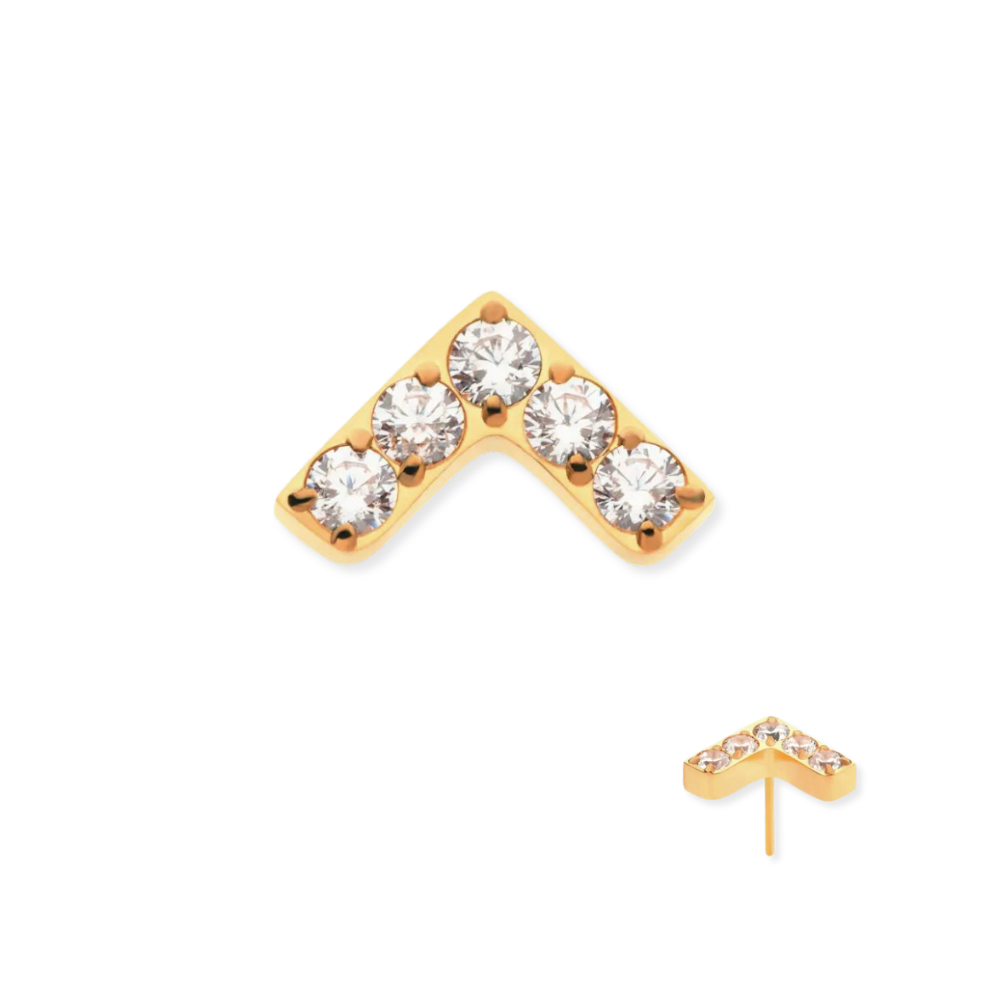 Pave Wishbone Flat Back Top