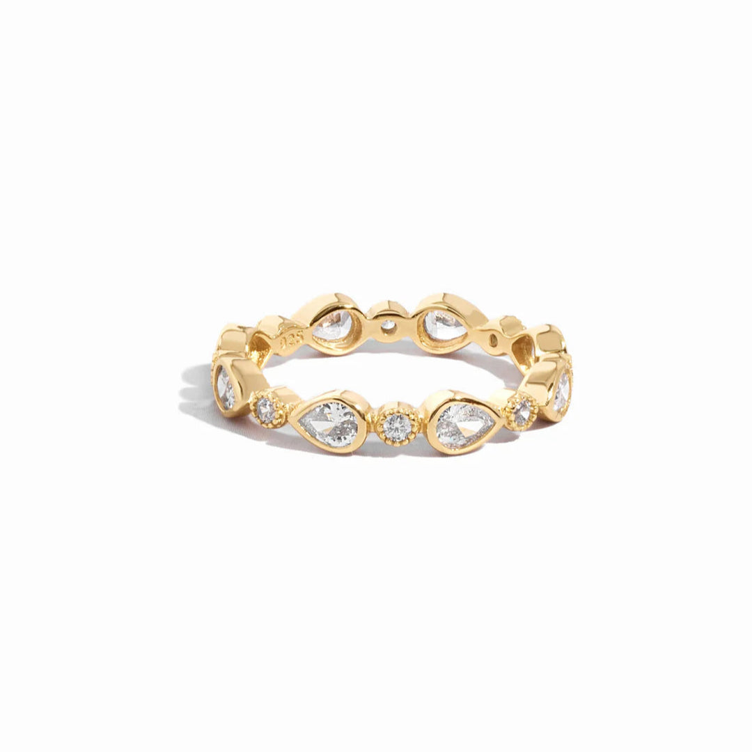 Pear Bezel Eternity Ring