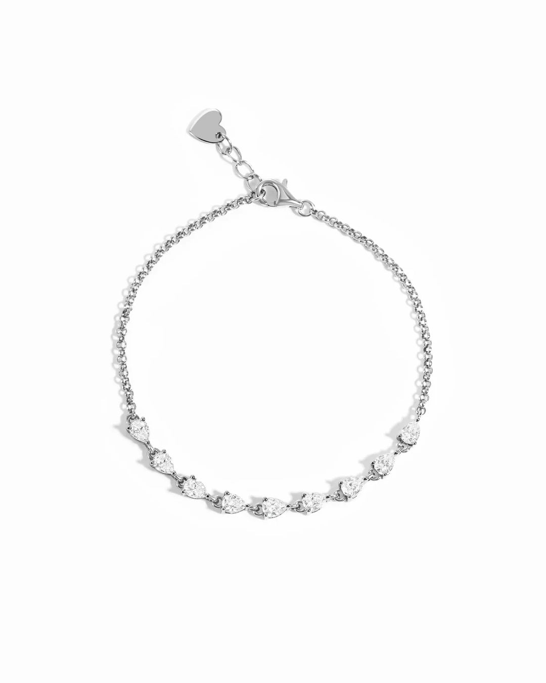 Pear Stone Half Tennis Bracelet