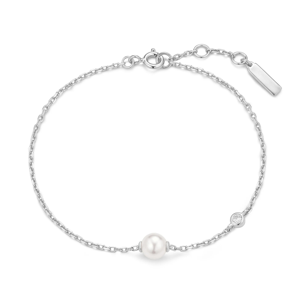 Pearl &amp; Bezel Sparkle Bracelet
