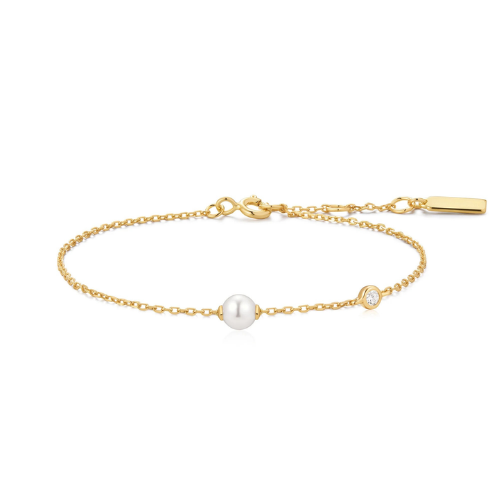 Pearl &amp; Bezel Sparkle Bracelet