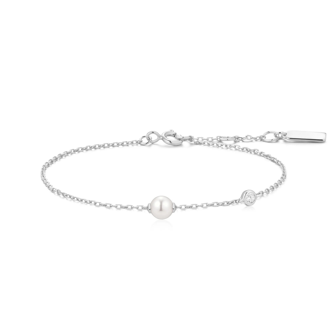 Pearl &amp; Bezel Sparkle Bracelet