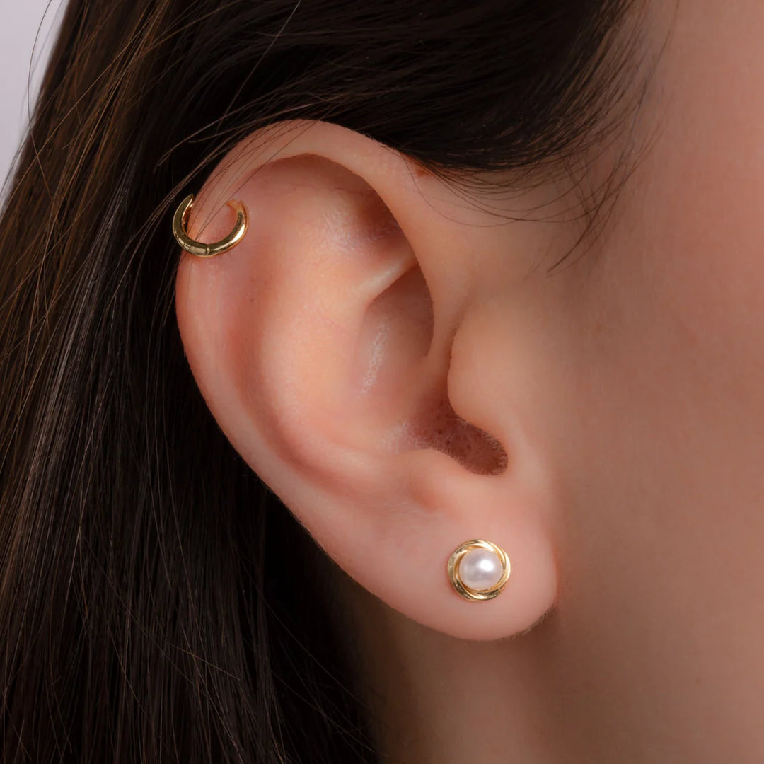 Pearl Button Studs-Embark Fine Jewelry