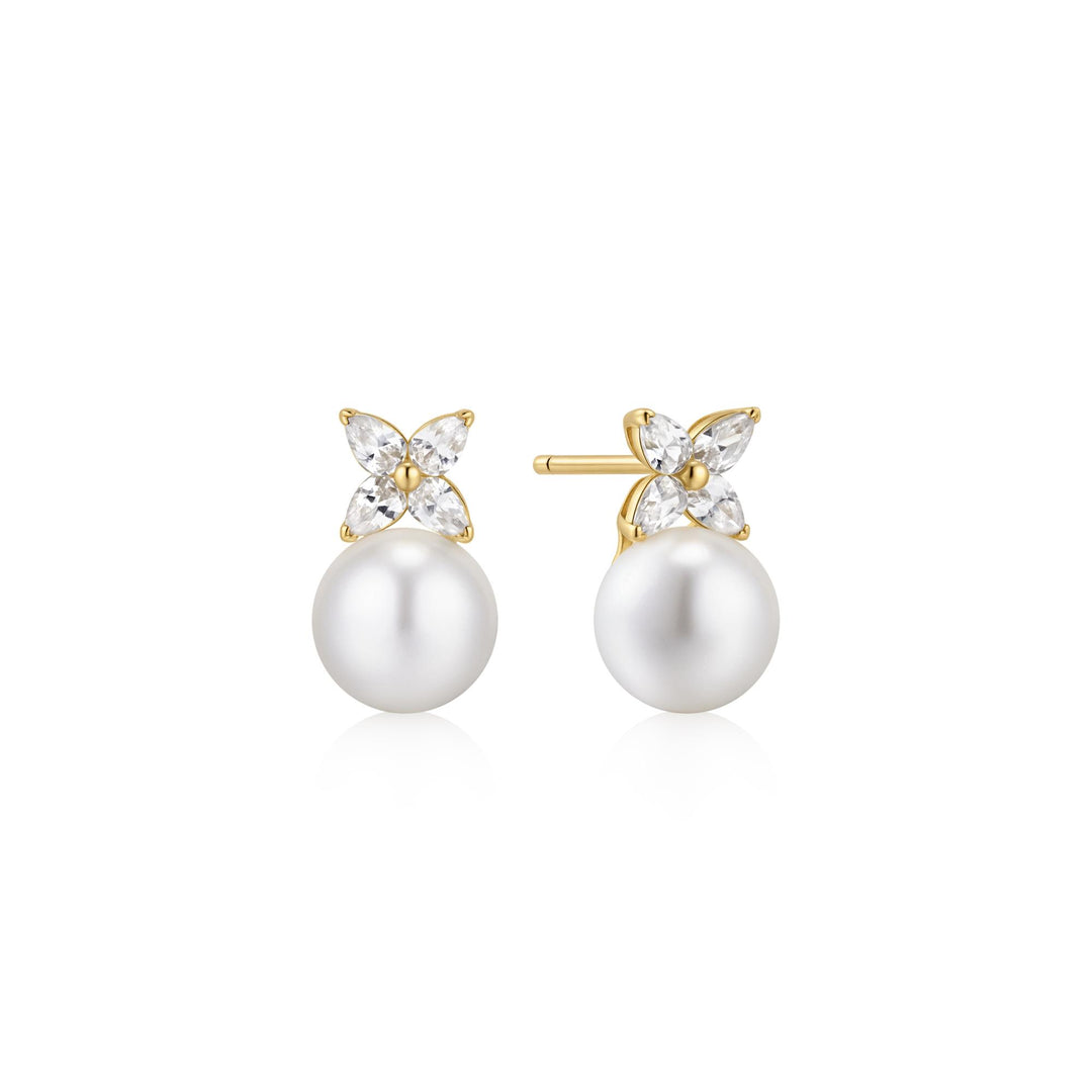 Pearl &amp; Clover Sparkle Stud Earrings